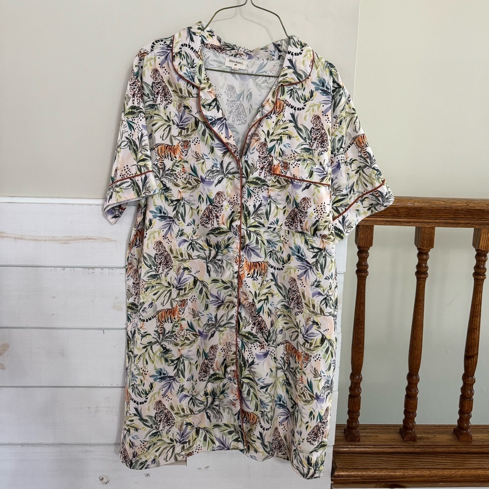 Tropical Animal Print Nightgown